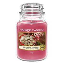 Duża świeca zapachowa Yankee Candle PEPPERMINT PINWHEELS