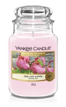 Duża świeca zapachowa Yankee Candle PINK LADY SLIPPER