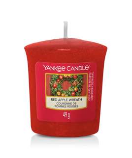 Mała świeczka zapachowa Votive Yankee Candle RED APPLE WREATH