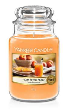 Duża świeca zapachowa Yankee Candle FARM FRESH PEACH
